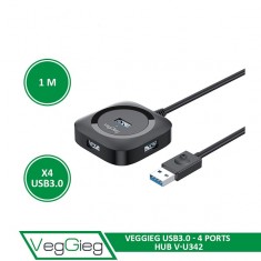 Bộ Chia Hub Usb 2.3 4 Cổng Có Hỗ Trợ Nguồn Ngoài Veggieg V-U342